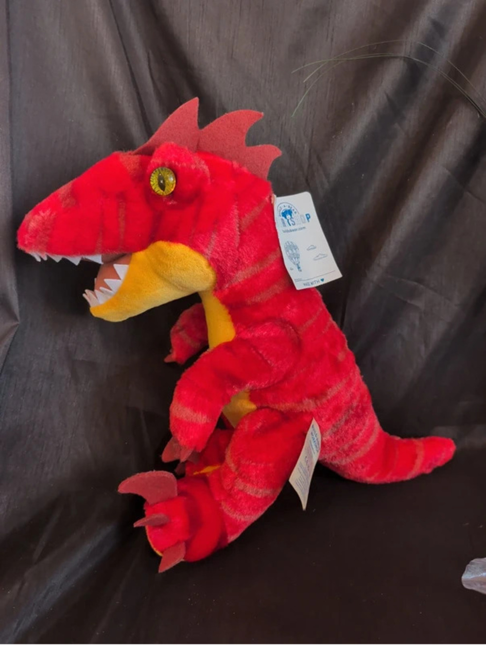 Official build a bear workshop Red raptor dinosaur